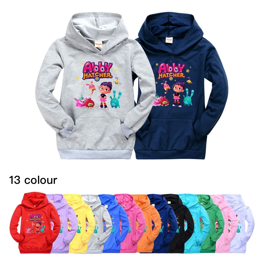 

Abby Hatcher Girls Sweatshirt Hooded Shirt Toddler Girl Clothes Pink Shirt Hoodies Cotton Spring Kids Clothes Boys 3-16Years