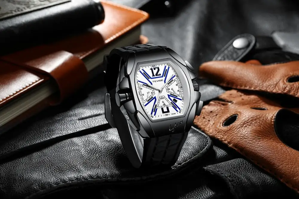 Часы TEVISE T829 модные повседневные силиконовые водонепроницаемые автоматические