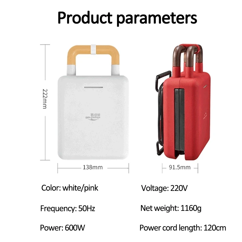 

Breakfast Machine Multi-Function Waffle Maker Timing Waffle Light Food Machine Bread Toaster For Sandwich