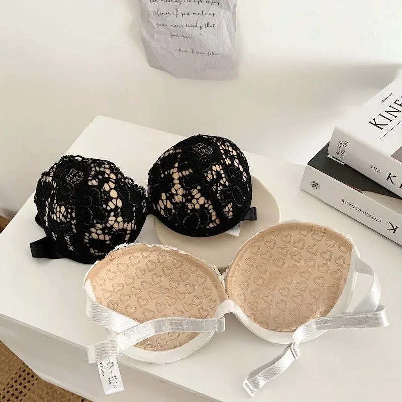 Women Underwear Strapless Front Closure Push Up Bra Adhesive Invisible Crop Top Sexy Lingerie Seamless Silicone Sticky