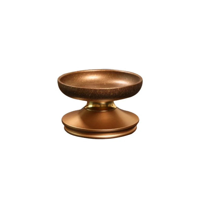 

Taiwan Pure Copper Buddhist Lotus Lamp Holder Business Gift Buddha Candlestick