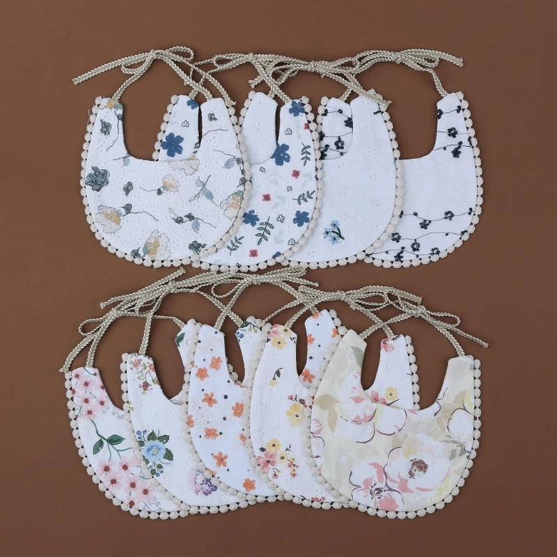 

1Pc Newborn Double Side Bibs Baby Girls Saliva Towel Toddler Feeding Burp Cloth 24BE