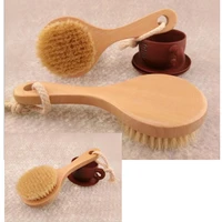 bathing brush dry skin body soft natural bristle spa brush without handle wooden bath shower brush spa exfoliating body brush