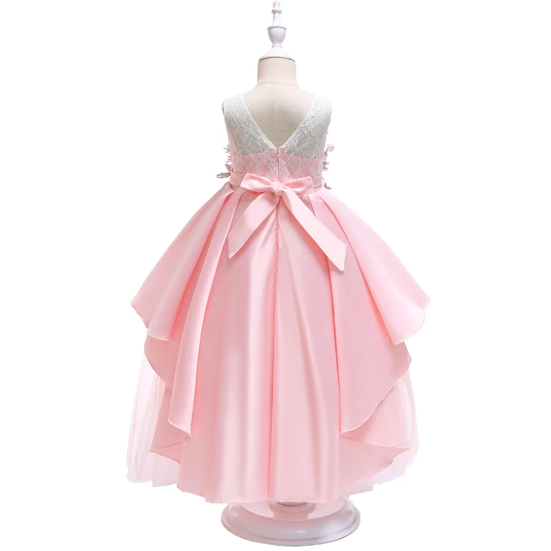 Новинка 2019 года летнее платье с длинными рукавами свадебное для девочек костюм