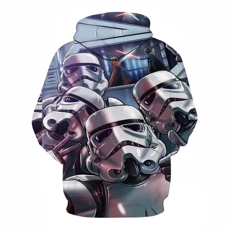Новинка, толстовки Star Wars с 3D принтом, крутой дизайн, мужские толстовки, повседневные мужские спортивные костюмы, модные топы, Азиатский размер S-6XL