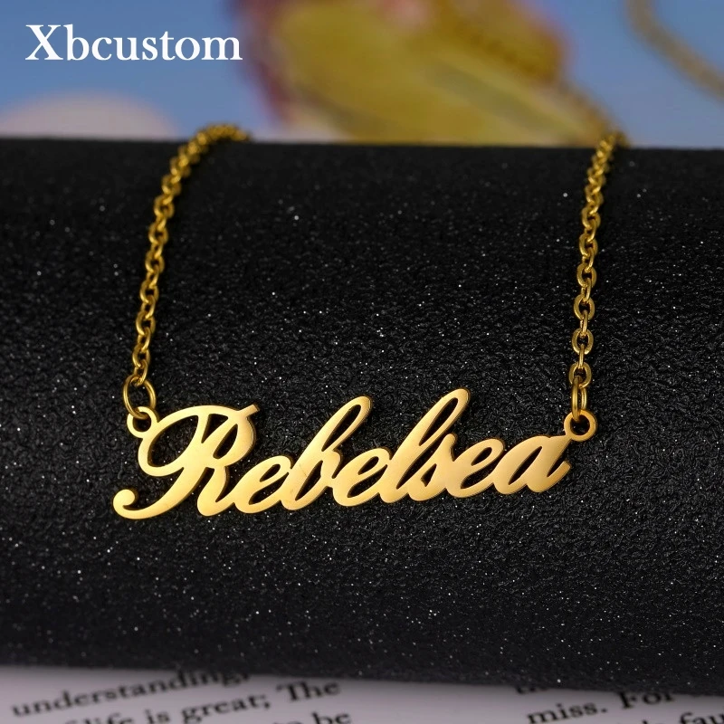 Индивидуальные ожерелья с именем для женщин и мужчин цепочка из нержавеющей