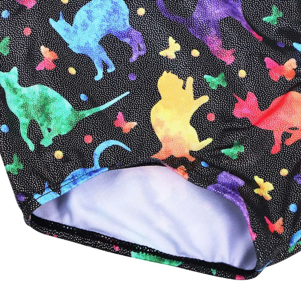 

BAOHULU Teens Cartoon Print Leotard for Gymnastics Girls Sleeveless Tank Bodysuit Ballet Practice Dance Wear Kids Clothes