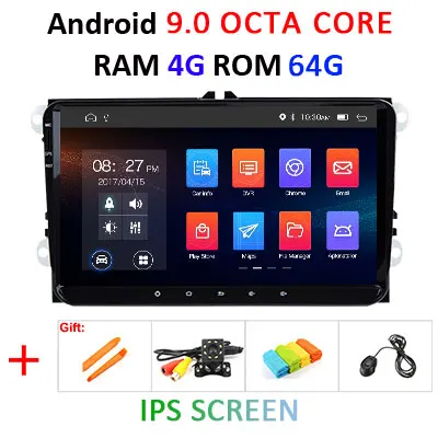 DSP ips 4G 64G для Volkswagen/VW/Passat CC B6 B7/GOLF 5 6/POLO/Skoda/Octavia/Seat/Leon 2 din android 9 автомобильный Радио gps Мультимедиа - Цвет: 4G 64G IPS