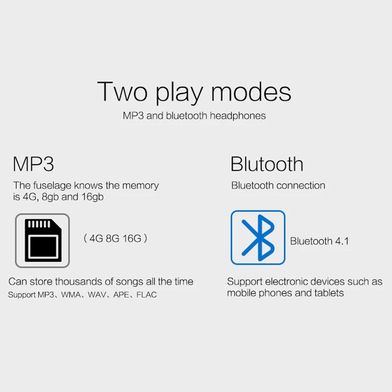 W273 8 Гб спортивный MP3-плеер наушники 2 в 1 музыкальные Mp3 Wma Цифровой музыкальный