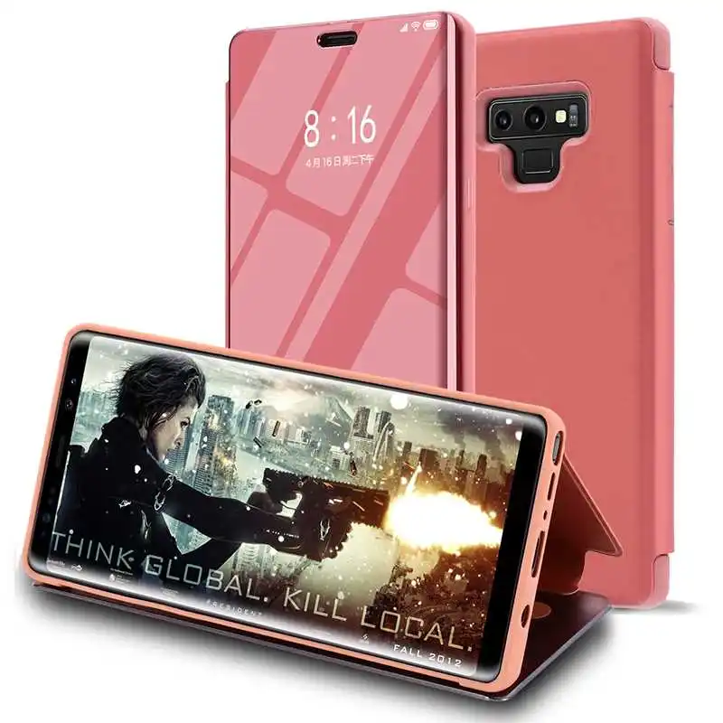 

Модный зеркальный чехол с держателем для телефона Samsung Galaxy On8 On6