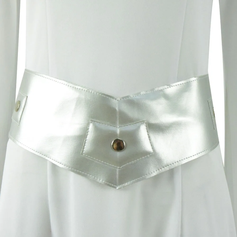 Cossky принцесса Лея косплей костюм белое платье Женская одежда для косплея|Костюмы