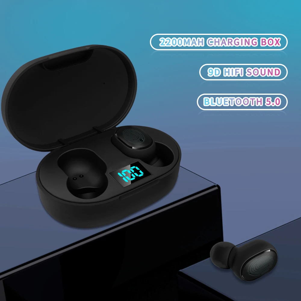 

TWS Bluetooth Earphones with Microphone Touch Control Wireless Headphones HIFI Mini In-ear Earbuds Sport Running Headset HD Call