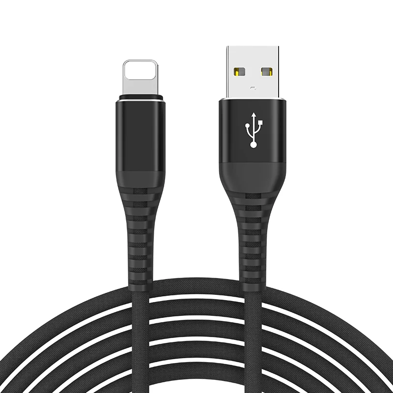 Черный 3.1A телефон USB кабель для iPhone X 8 7 6 6S plus 5 5S кабель Hi-tense кабель передачи данных для быстрой зарядки быстрое зарядное устройство для устройств apple - Цвет: Черный
