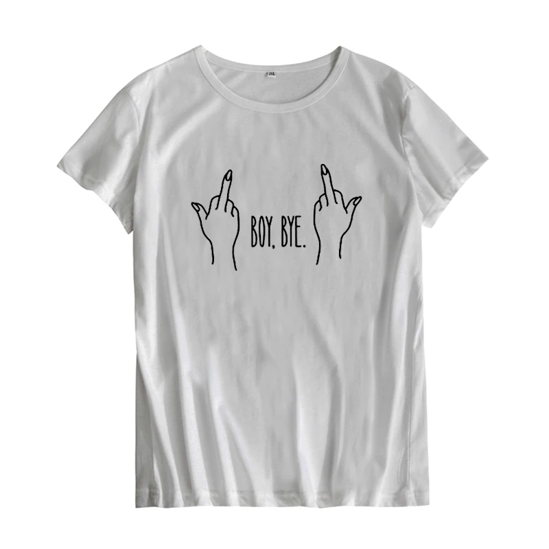 Мальчик пока. Tumblr футболка забавная женская в стиле панк рок хипстерская одежда