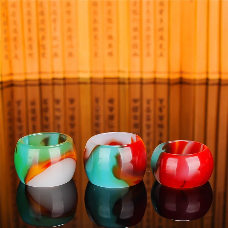 

Кольца с халцедоном из натурального бразильского нефрита, обернутые агатом кольца с халцедоном, ювелирные изделия для мужчин и женщин