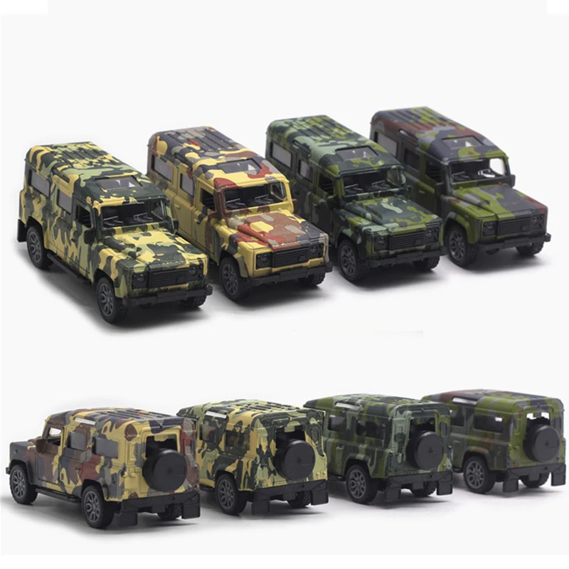 Камуфляжный внедорожный автомобиль из 1:32 сплава со звуком и светильник модель