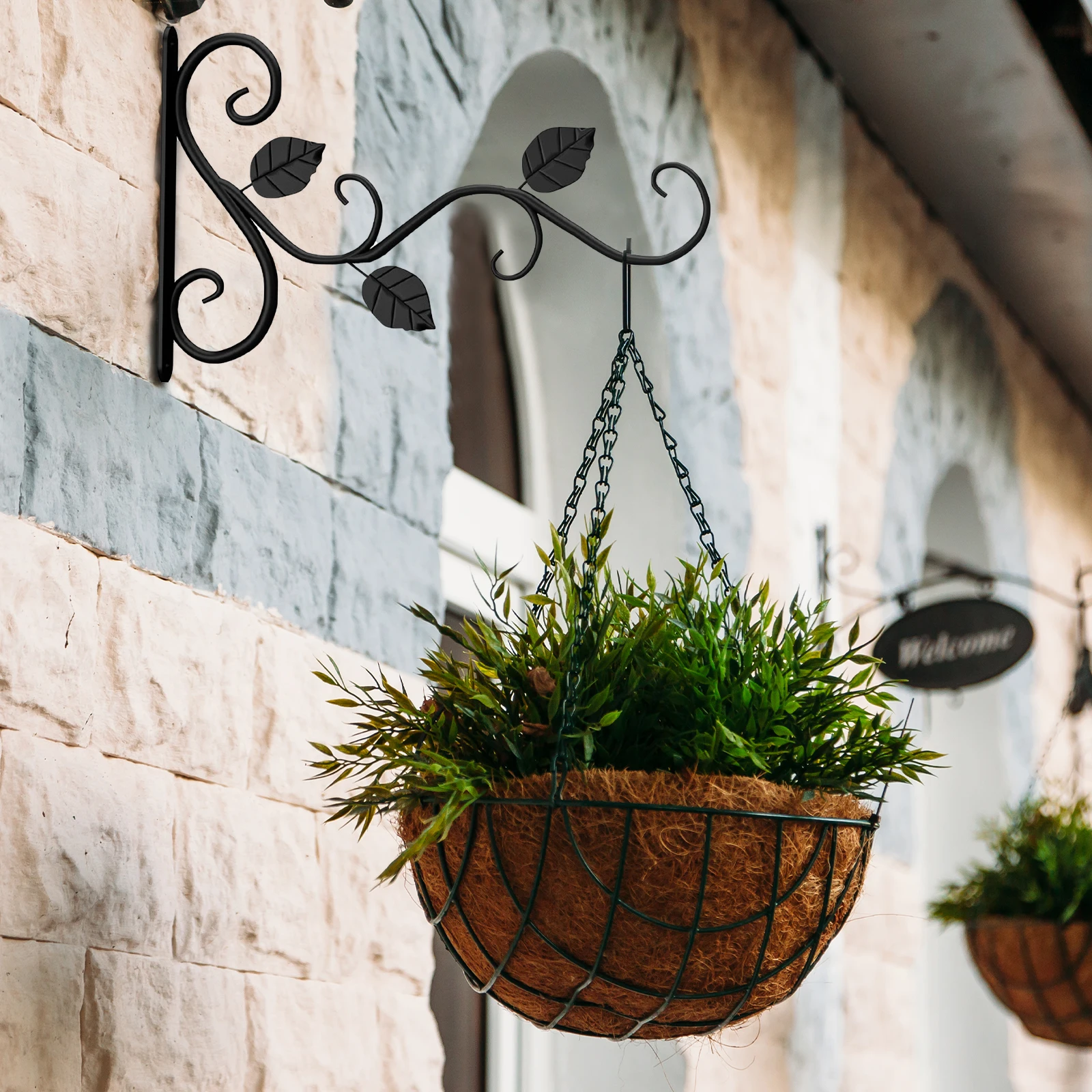 

European Style Wall Hanging Flowerpot Bracket Iron Flower Stand Balcony Home Decoration Iron Plants Pots Hooks