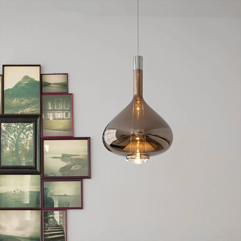 Miglior Lampade A Sospensione A LED A Risparmio Energetico Nordiche Postmoderne Lampada A Sospensione In Vetro Di Arte Creativa Semplice Per Bar Camera Da Letto Soggiorno Sala Da Pranzo