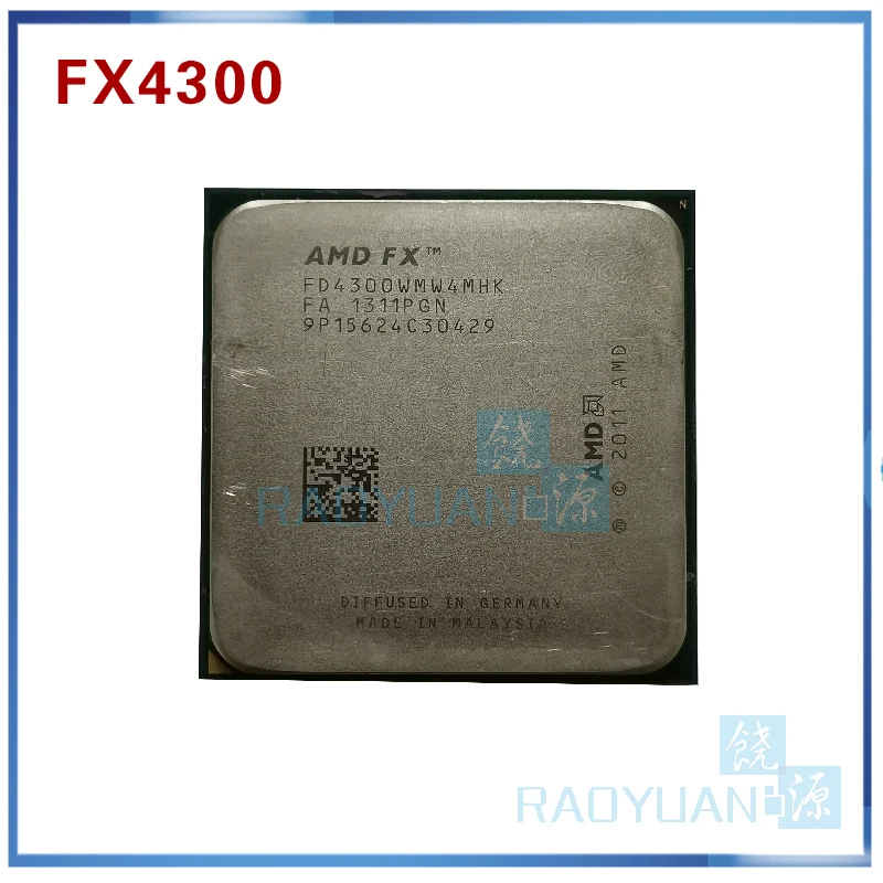 Четырехъядерный процессор AMD FX Series FX4300 3,8 ГГц, процессор FX 4300 FD4300WMW4MHK 95 Вт, разъем AM3 +