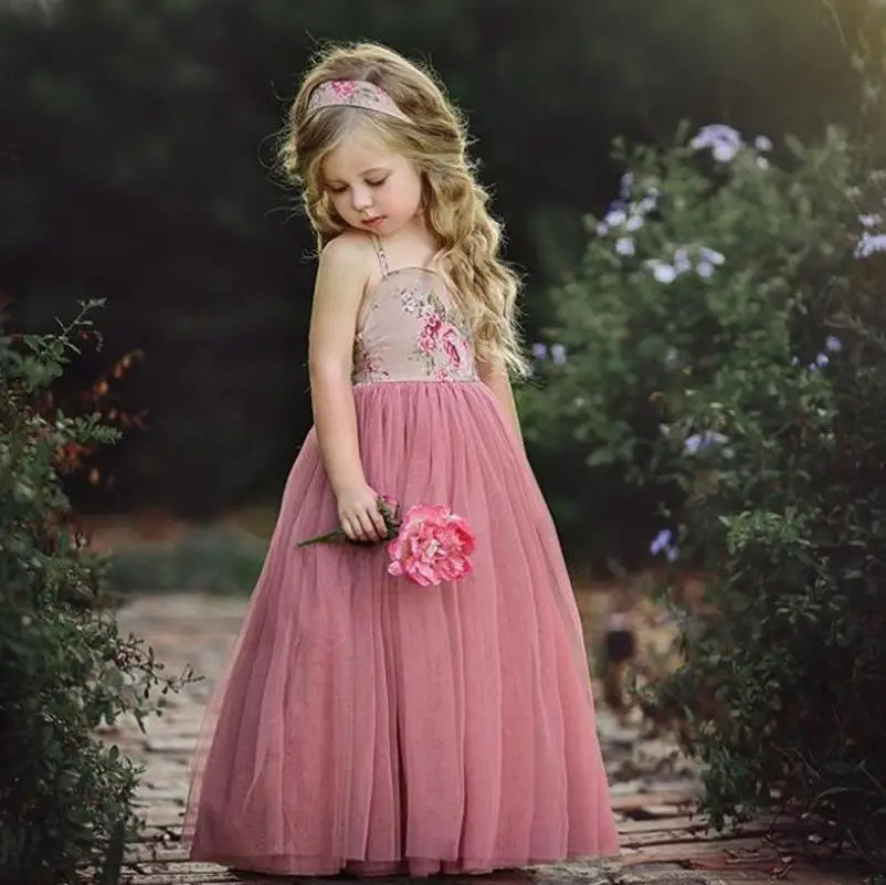 Рождественское платье для малышей элегантное хлопковое принцессы с цветочным
