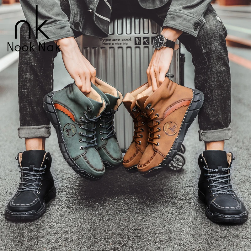

NOOOKNAK 2021 men'sBootsoutdoor shoes, Anti-Slip waterproof,Multi-Fundtion Climbing boots For Men,Oversized size 38-48