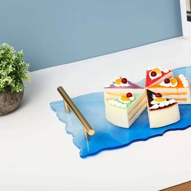 

Silicone Resin Tray Molds Irregular Silicone Coaster Making Table Mat DIY for Tea, Decoration, Desktop and Making Tray