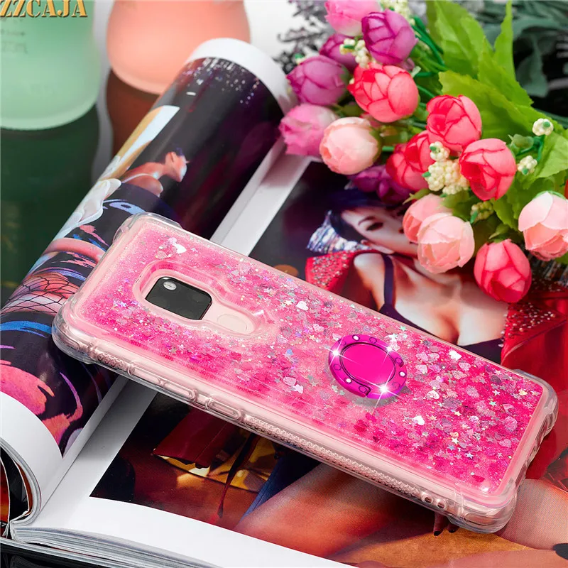 Ударопрочный Магнитный Блестящий зыбучий песок для Huawei Mate 30 20 10 Pro P30 P20 P10 P Smart 2019 P9