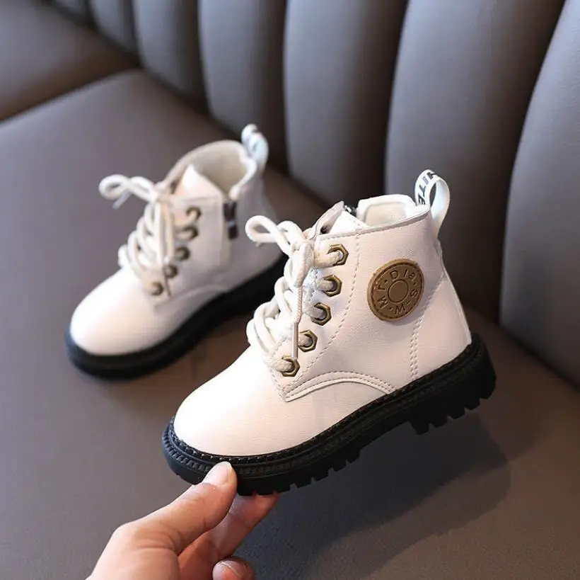 Ботинки для девочек зимняя детская обувь бархатные теплые детские ботинки Martin