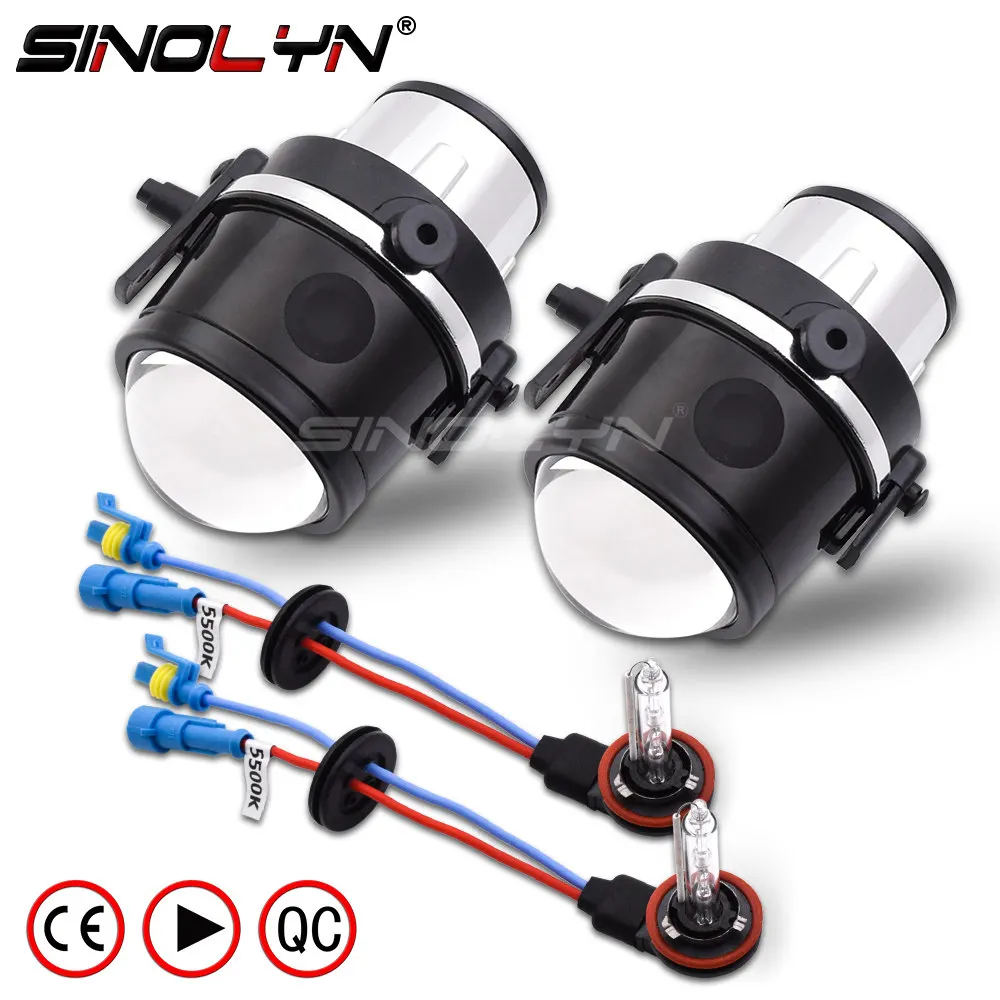 Sinolyn Fog Light PTF Tuning For Mazda 6/CX7/CX5/Mazda 3 Lens H11 H8 H9 LED HID Bulb Bixenon Projector Car Lights Accessories