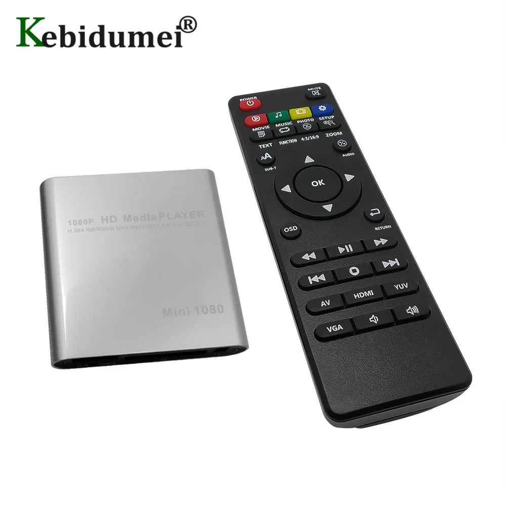 Мини медиаплеер 1080P HDD медиа бокс ТВ видео мультимедийный плеер Full HD с SD MMC