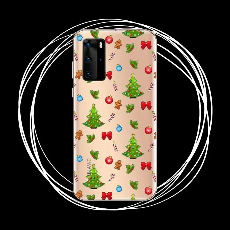 

Merry Christmas new year Phone Case Transparent for Huawei P honor 8 10i 20 30 40 smart 2019