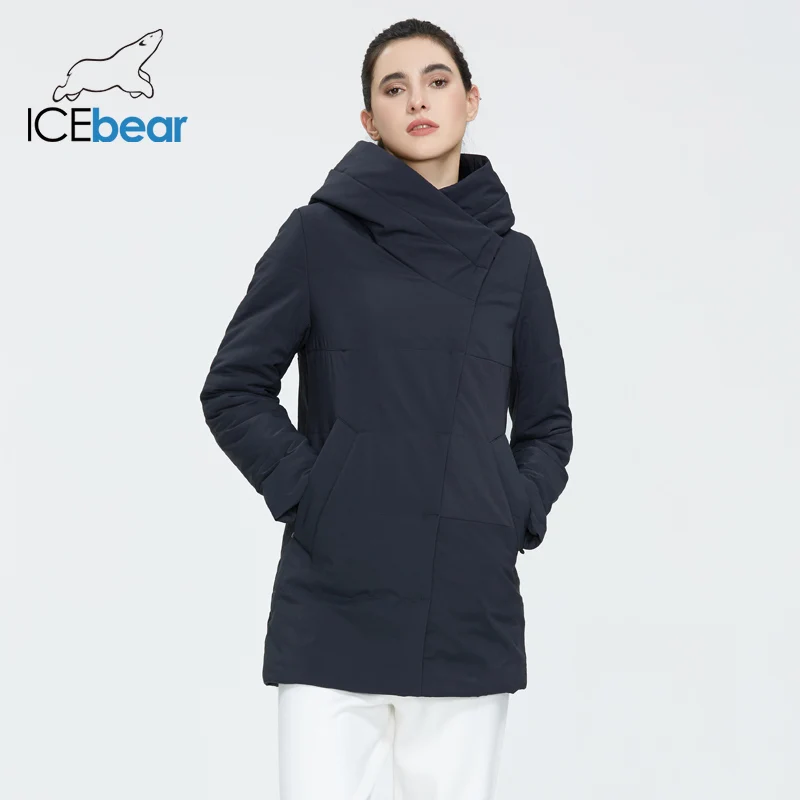 ICEbear 2021 осеннее Новое Женское пальто ветрозащитная теплая короткая куртка на