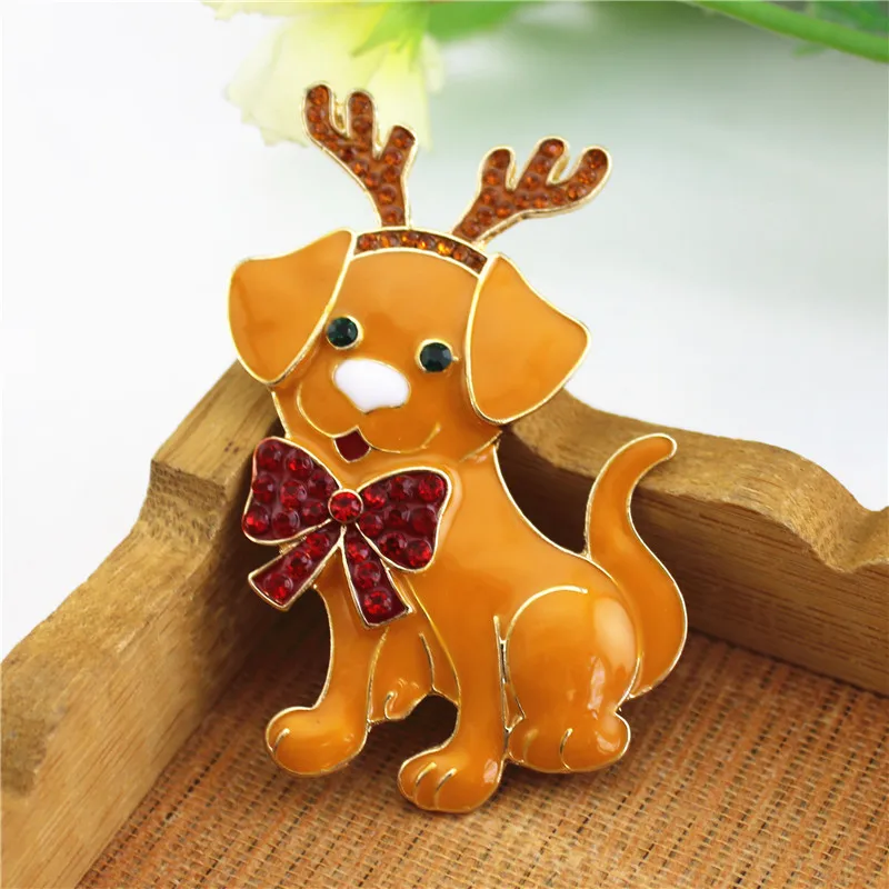 Customized Christmas gifts 2020 new dog brooch corsage clothing accessories women | Украшения и аксессуары