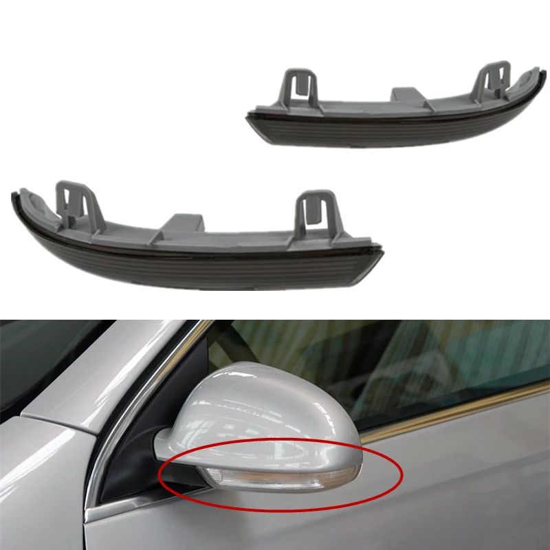 

POSSBAY 2Pcs Rear View Mirror Light Turn Signal Indicator Lamp Car Styling for VW GOLF 5 Variant GTI Jetta MK5 Passat B5.5 B6