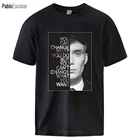 Мужская футболка Peaky Blinder, хлопковый топ, летняя футболка с коротким рукавом, Модная хлопковая уличная одежда высокого качества, футболка большого размера