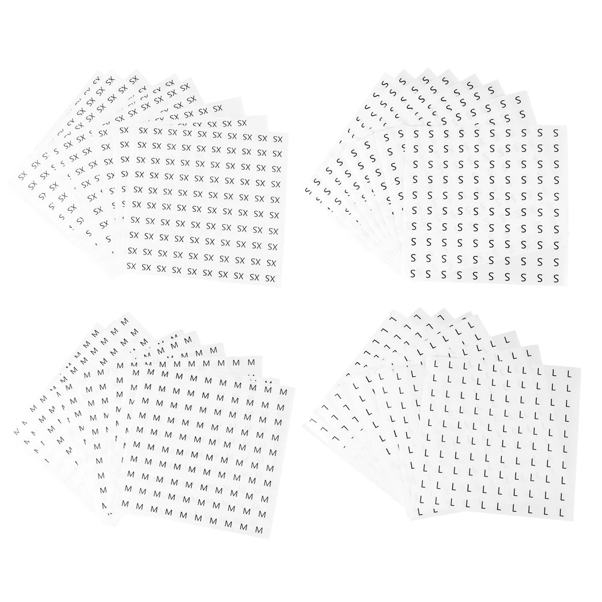 

1000PC Clothing Size Label Round Sticker Size Code Black Word White Bottom for Clothes Shoes Hats (XS/S/M/L Each 1000PC)