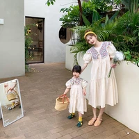 2021 new mother daughter matching dresses family look mommy and me clothes outfits mom mum baby korean style women girls dress