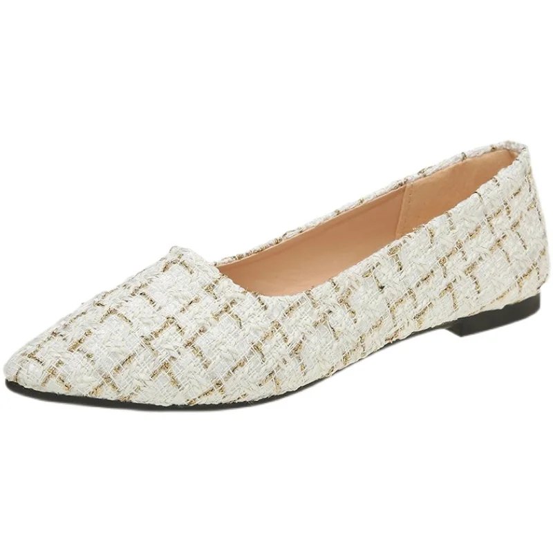 

Casual Woman Shoe Soft Low Heels Shallow Mouth Female Footwear Pointed Toe All-Match Modis Summer Dress New Moccasin 2021 Lace-U
