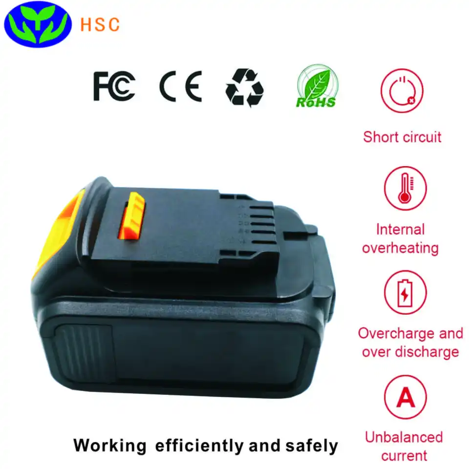 2 шт. сменная литий ионная батарея DEW18C 6 0 Ач 18 в для DEWA DCB180 DCB181 DCB181XJ DCB200 DCB201 DCB204 DCB203