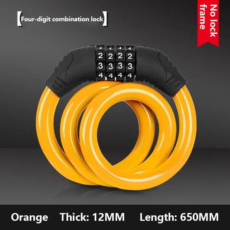

Bike Lock 4 Digit Code Combination Bicycle Lock Bicycle Security Lock Bicycle Equipment MTB Anti-theft Ring Lock TXTB1