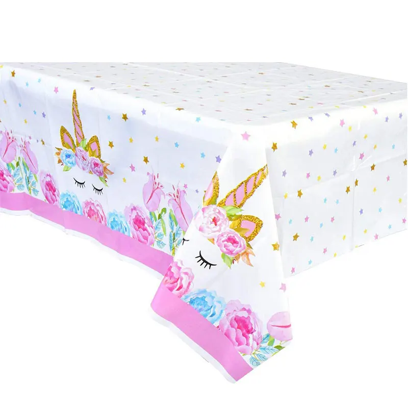 Милые розовые единороги тема вечерние декоративные столовые принадлежности