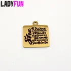 Подвеска She Is Me I Am She из нержавеющей стали, подвеска с зеркальной поверхностью с высокой полировкой, 20 шт.лот