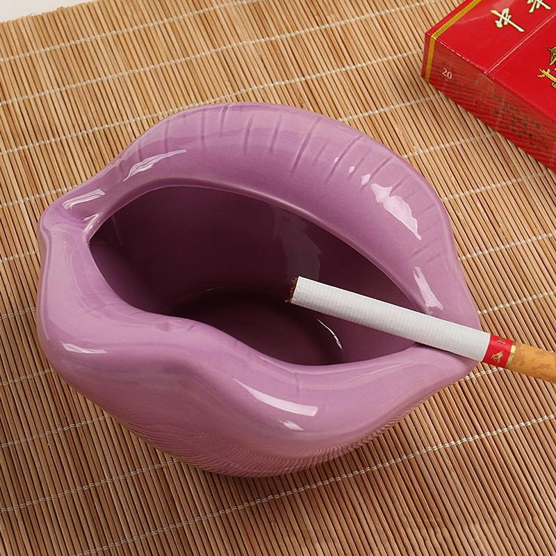 

Creative Cute Cartoon Mouth Ashtray Home Ceramic Crafts Ornaments Fashion Cigarette Tray
