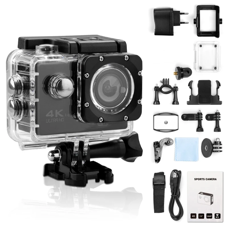Водонепроницаемая Экшн камера H9 Ultra HD 4K WiFi 1080P/60fps 2 0 LCD 170D|Экшн-камеры| |