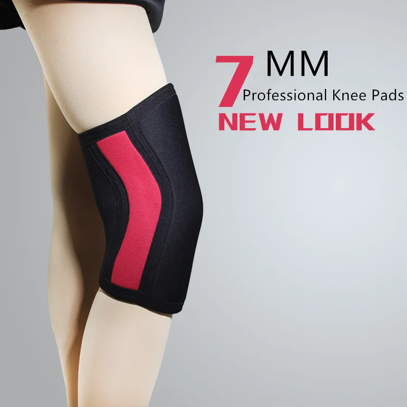 7mm Compression Neoprene Squats Protector Kneecap Sports Safety Weightlifting Fitness Gym Home Outdoor Training Knee Pads 1pc | Спорт и