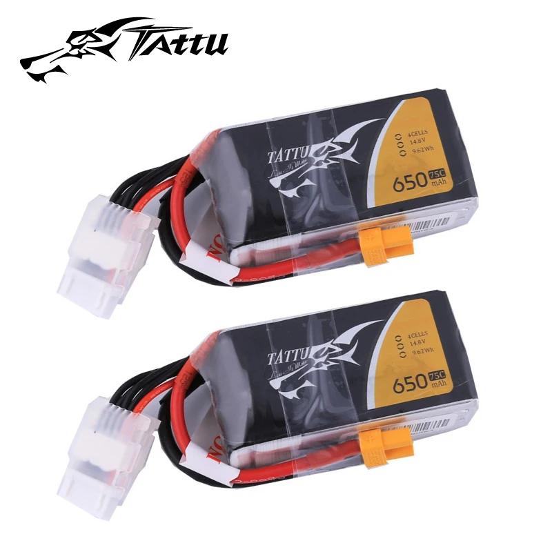 Литий полимерный аккумулятор TATTU 650mAh 75C 14 8 V 4S перезаряжаемая литиевая батарея для