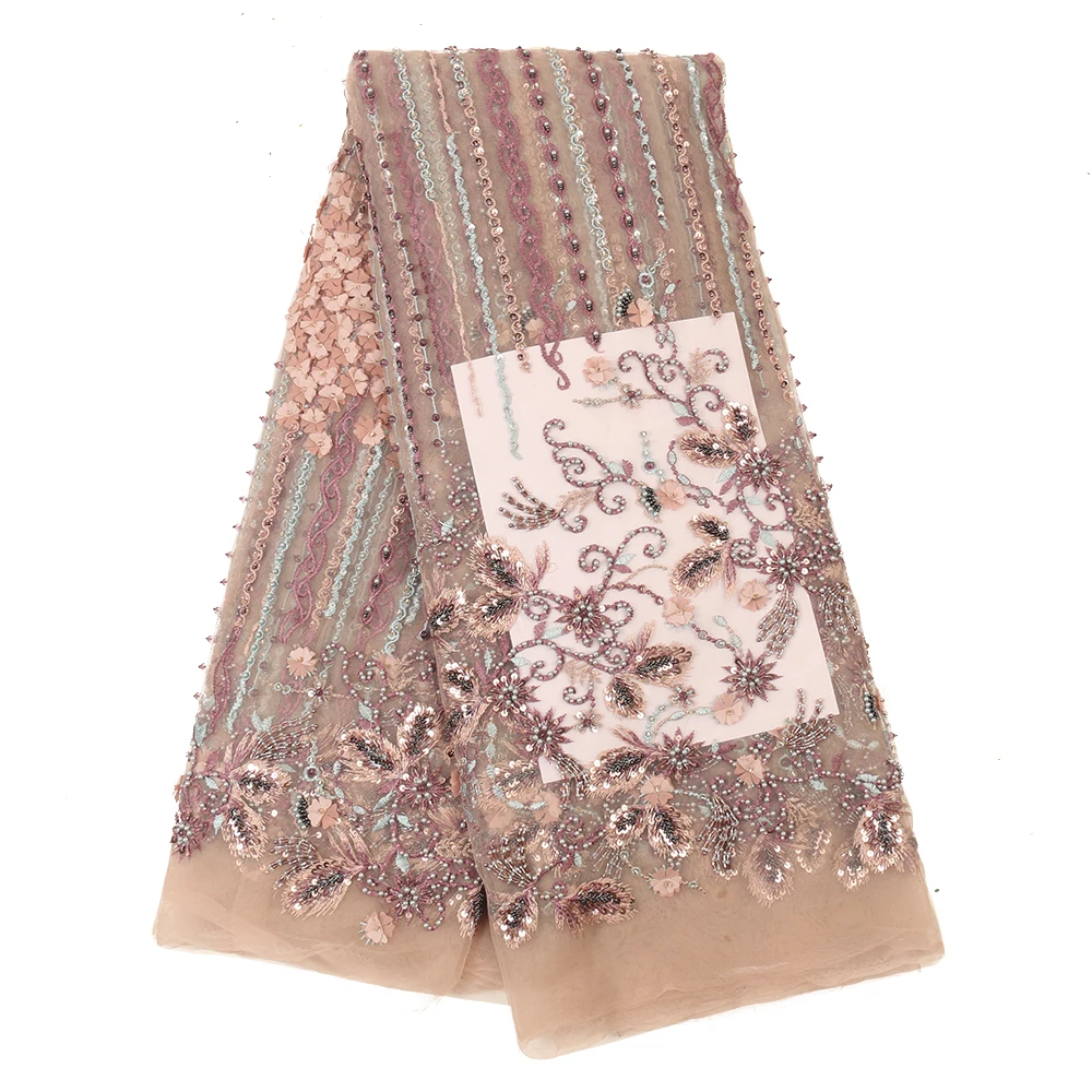 NIAI африканская кружевная ткань 2020 Высокое качество Кружева из бисера