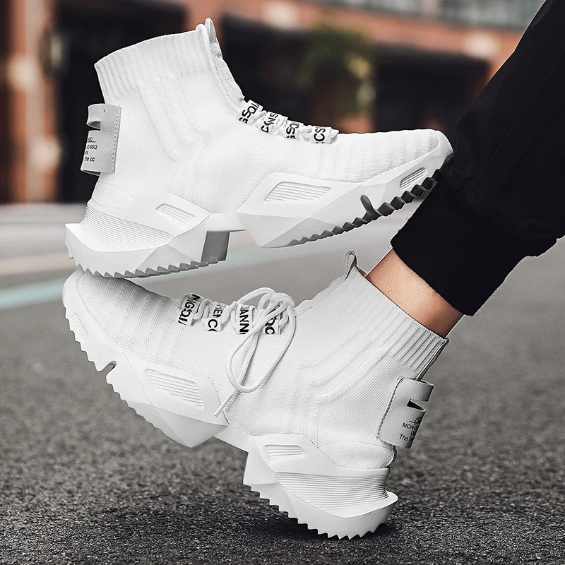

Classic High Top Men's Sock Sneakers Men Casual Shoes New Breathable Men Shoes Non-slip Comfortable Footwear Trend Zapatillas