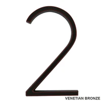 127mm floating modern house number satin brass door home address numbers for house digital outdoor sign plates 5 inch 2