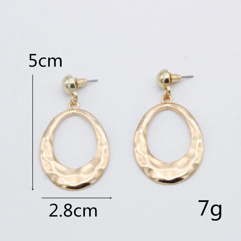 

New earrings alloy circle geometric irregular bump earrings earrings personalized female earrings earrings